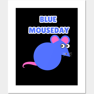 Blue Mouseday- mouse Posters and Art